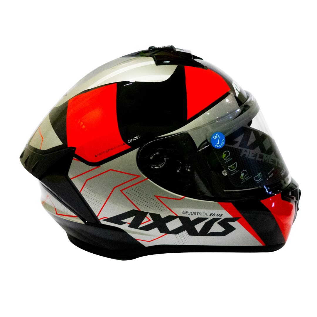 CASCO AXXIS DRAKEN CINZEL A5 ROJO BRILLO