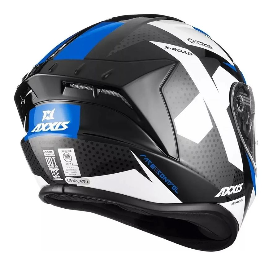 CASCO AXXIS DRAKEN B1 AZUL BRILLO
