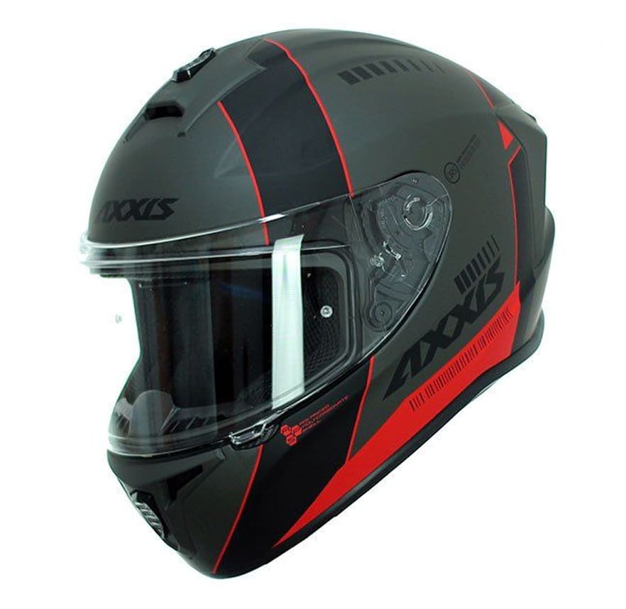 CASCO AXXIS DRAKEN MP4 NEGRO ROJO