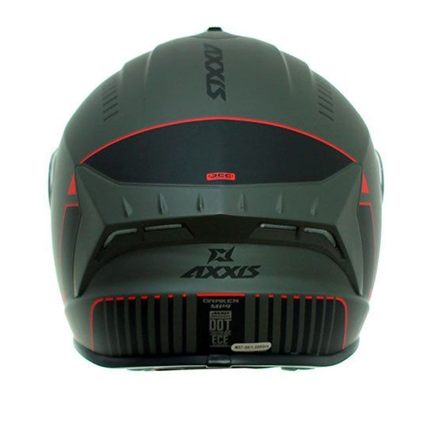 CASCO AXXIS DRAKEN MP4 NEGRO ROJO