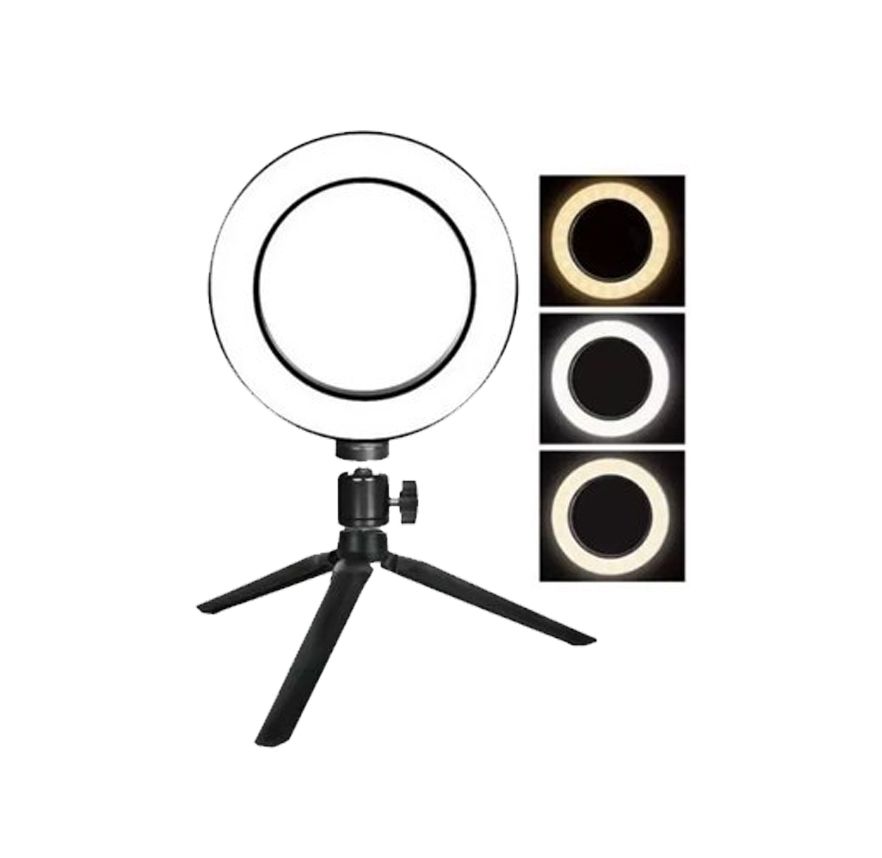 ARO DE LUZ SELFIE 6" + TRIPODE 420 CT-001