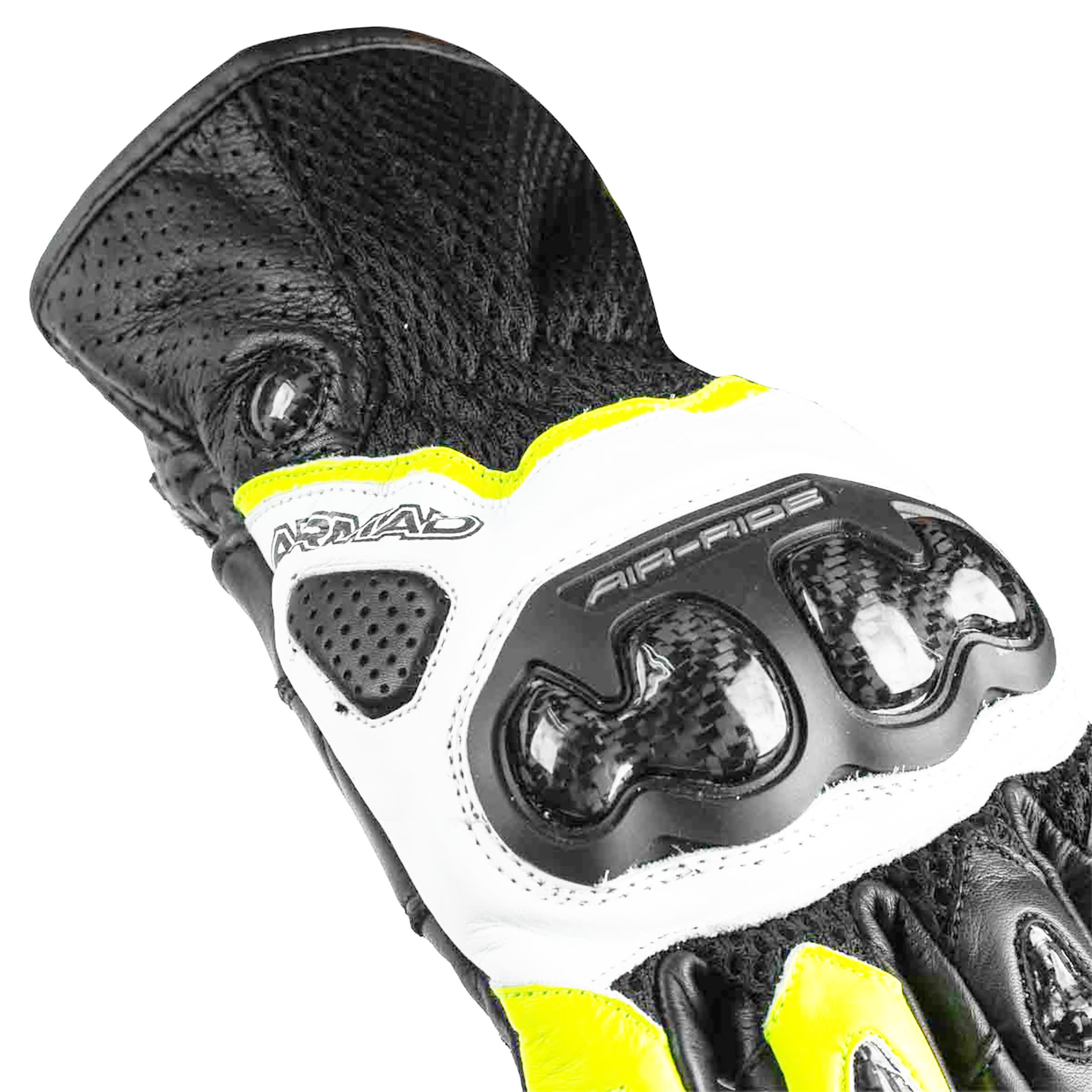 GUANTE ARMAD AIR MESH NEGRO/BCO/AMAR