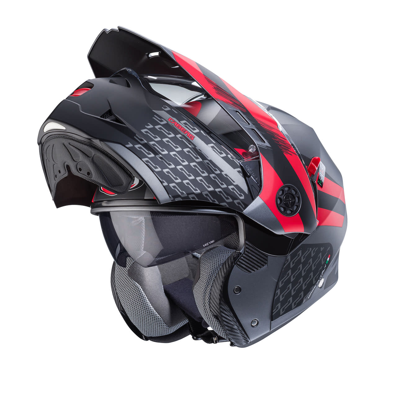 CASCO CABERG TOURMAX X SARABE MATT GUN METAL BLACK RED