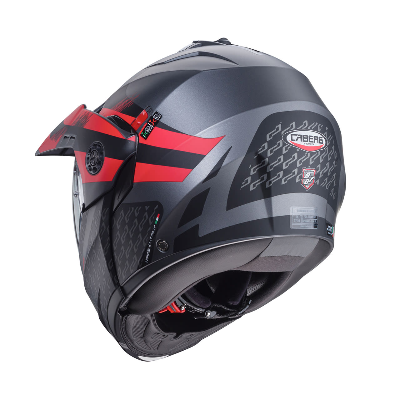 CASCO CABERG TOURMAX X SARABE MATT GUN METAL BLACK RED