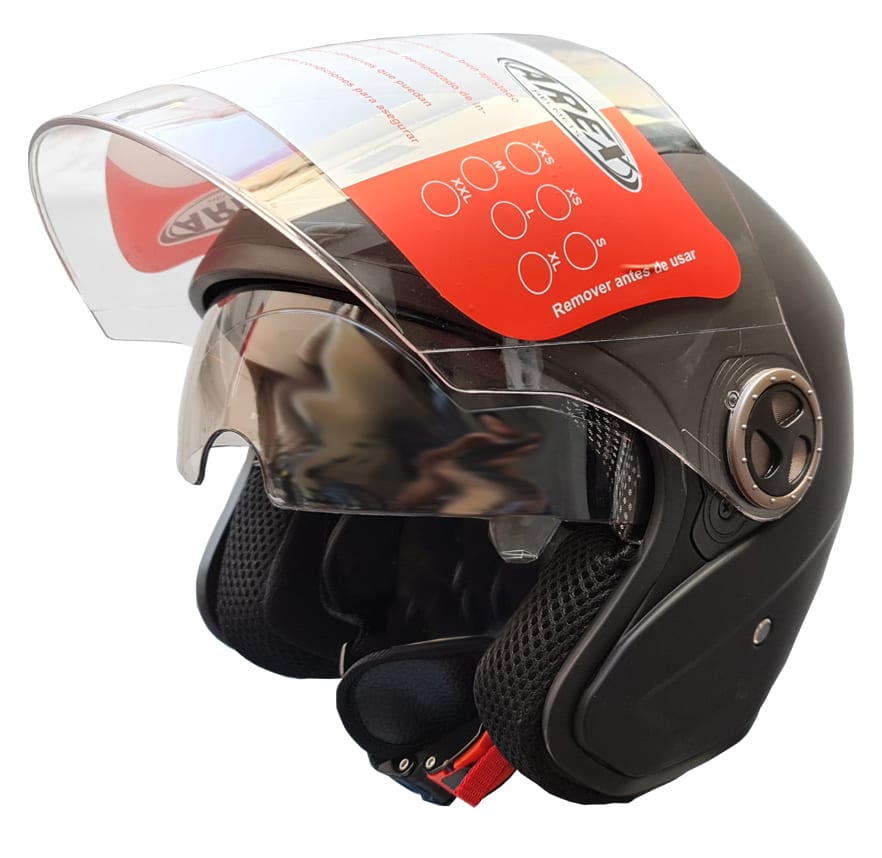 CASCO AREX JET MR-585 FULL NEGRO MATE