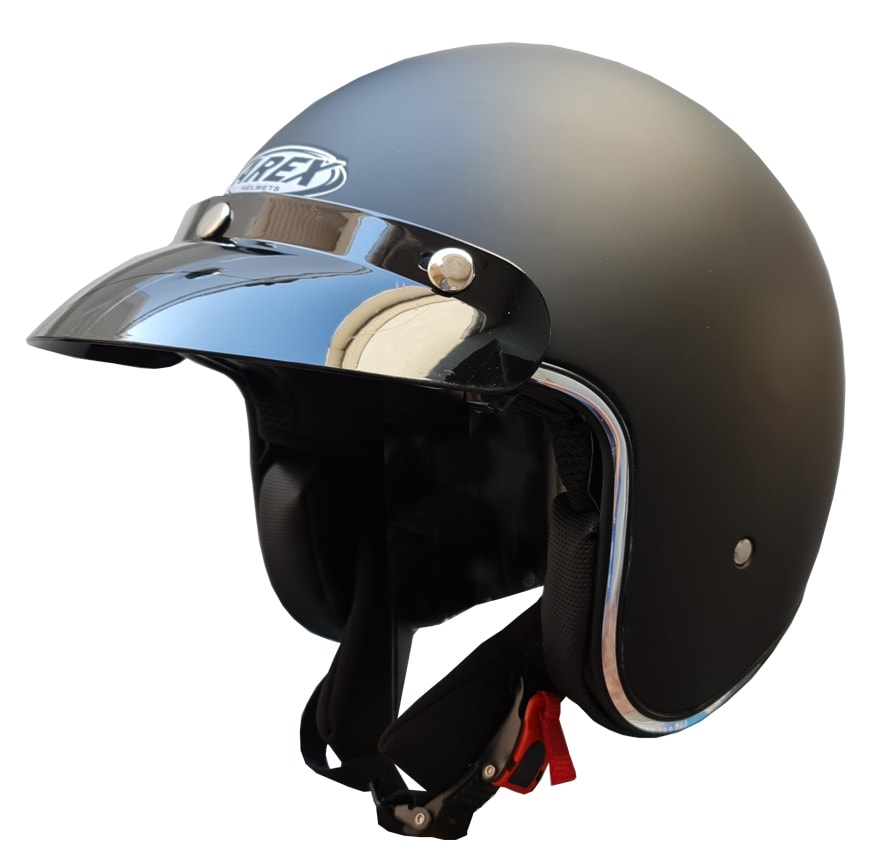 CASCO AREX BOBBER MR-588 FULL NEGRO MATE