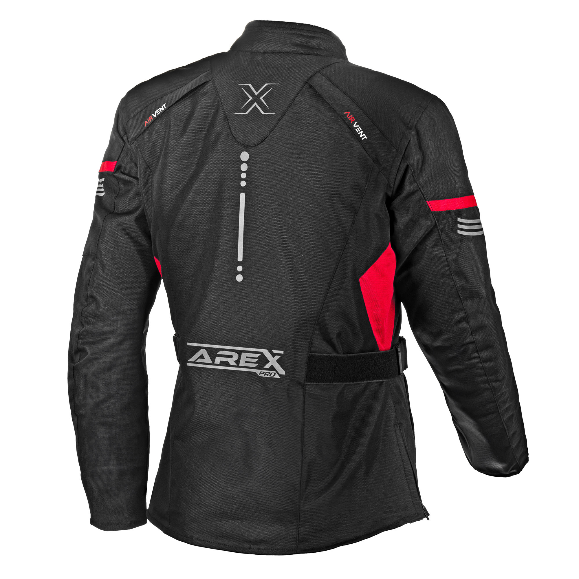 CHAQUETA AREX DINA NEGRO ROJO