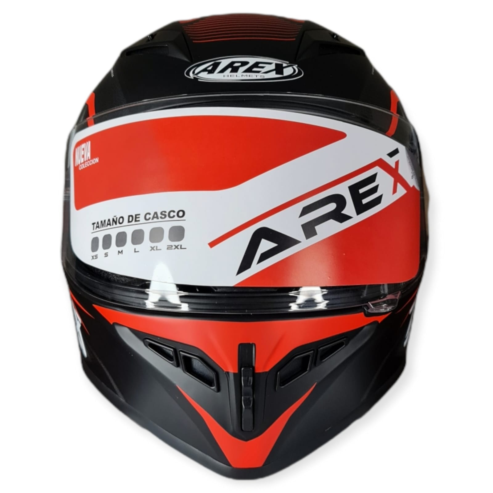 CASCO AREX VESTA MR-16 NEGRO ROJO