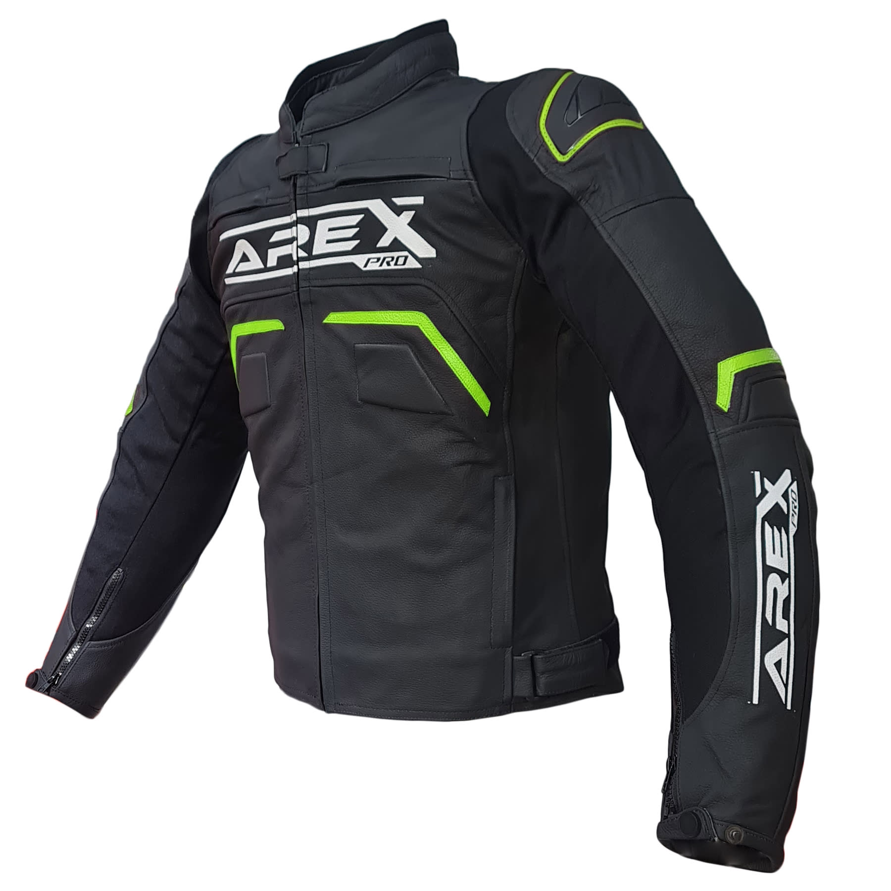 CHAQUETA CUERO AREX XTREME NEGRO/AMARILLO