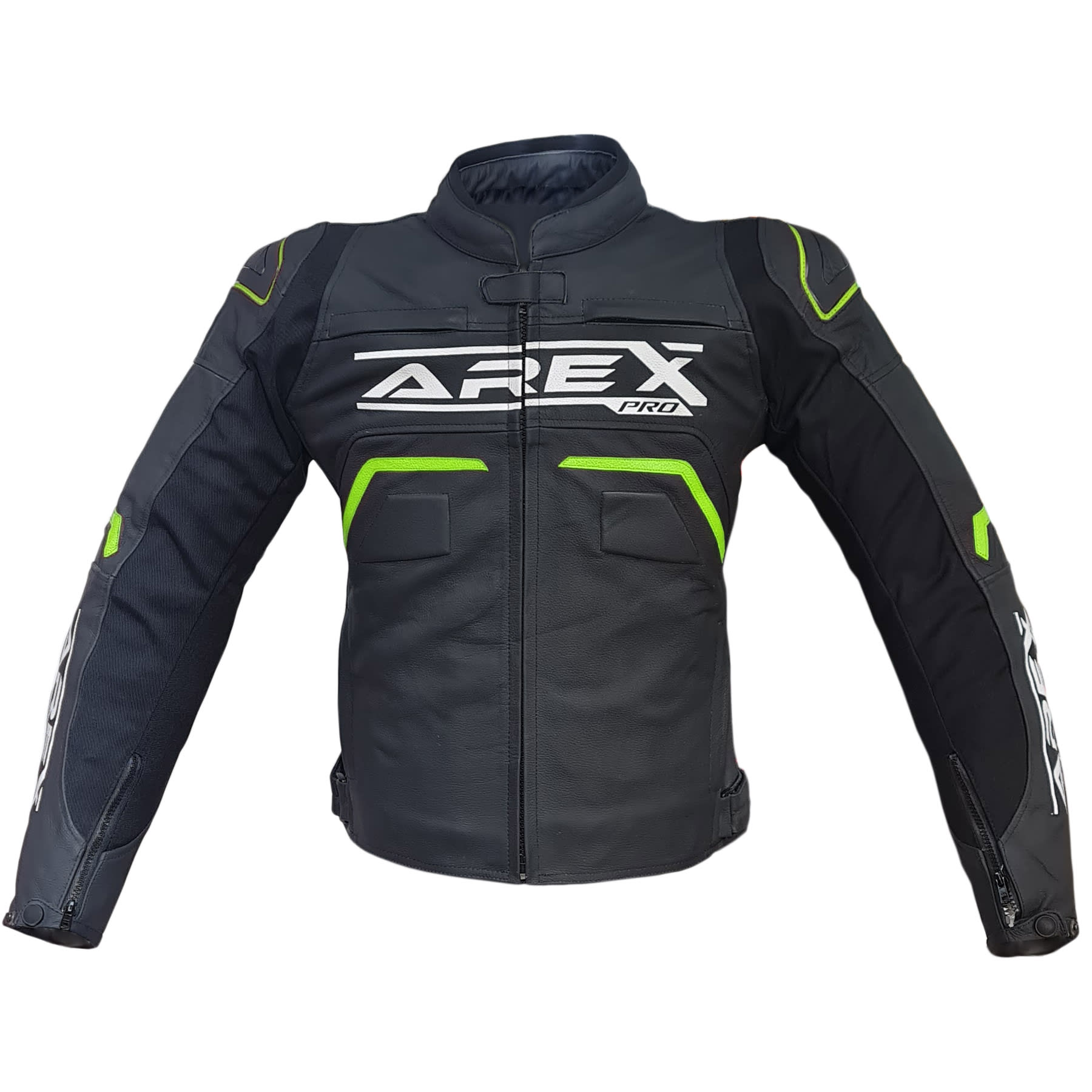 CHAQUETA CUERO AREX XTREME NEGRO/AMARILLO