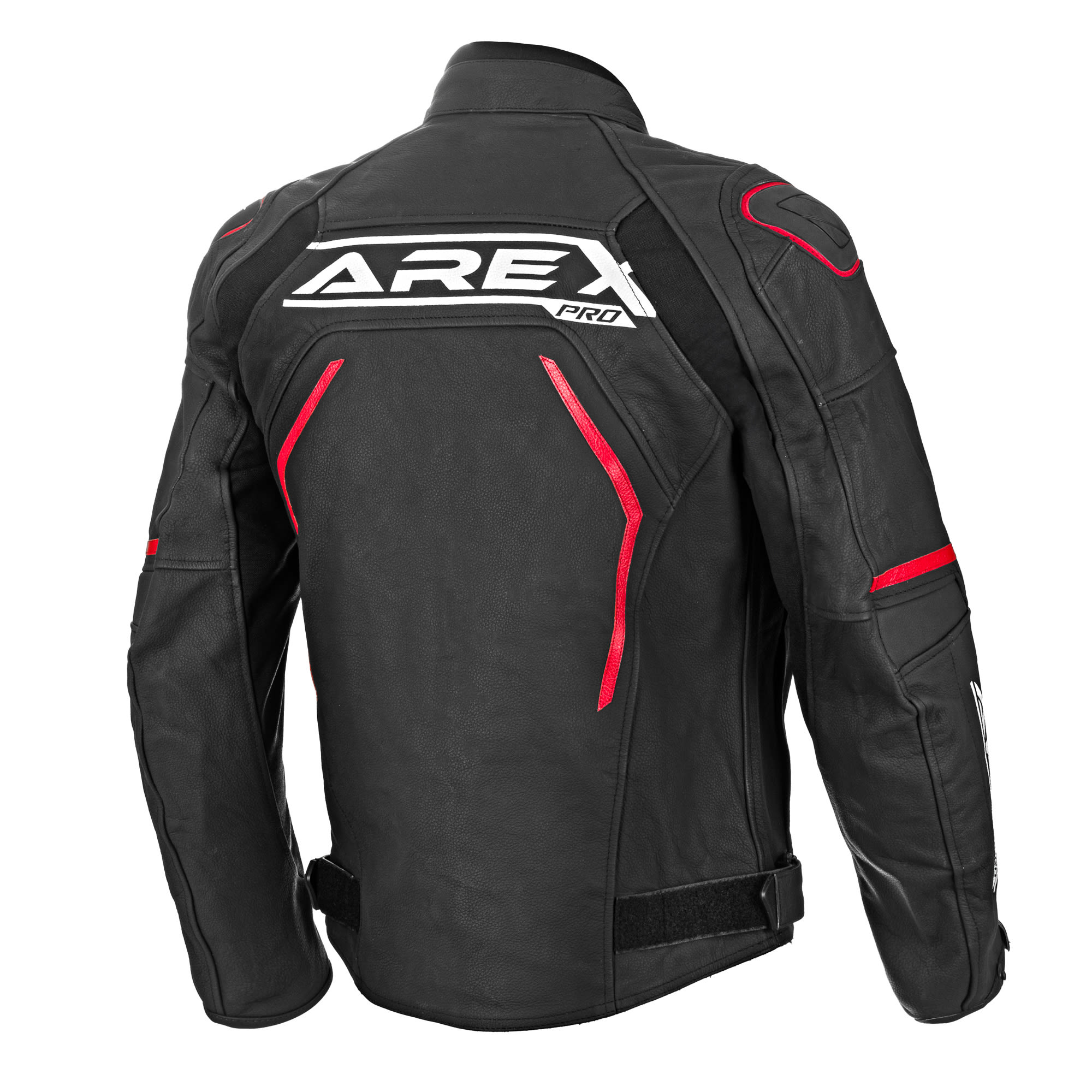 CHAQUETA CUERO AREX XTREME NEGRO/ROJO