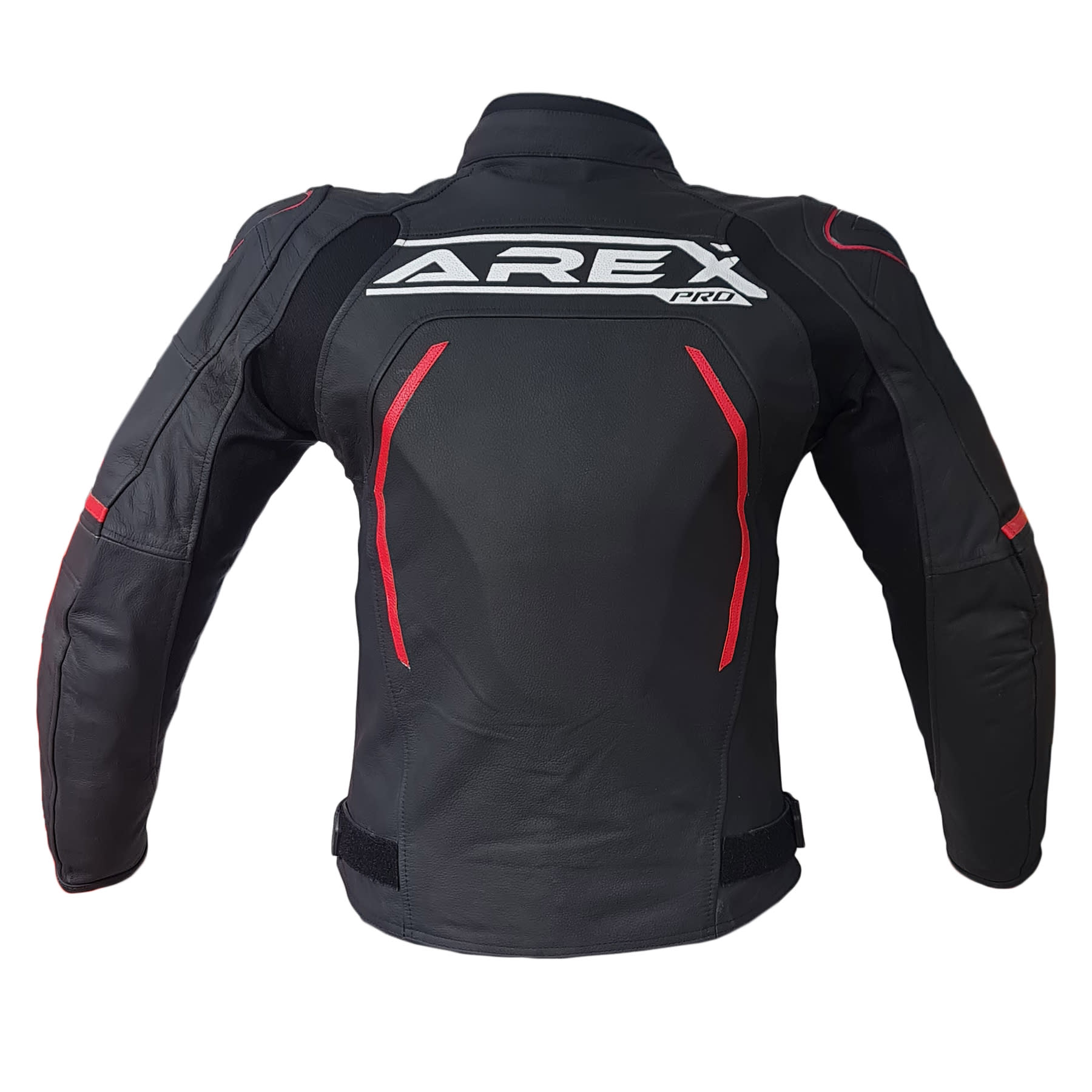 CHAQUETA CUERO AREX XTREME NEGRO/ROJO