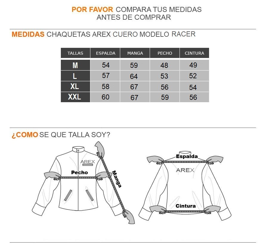 CHAQUETA CUERO AREX RACER NEG/BCO/ROJO