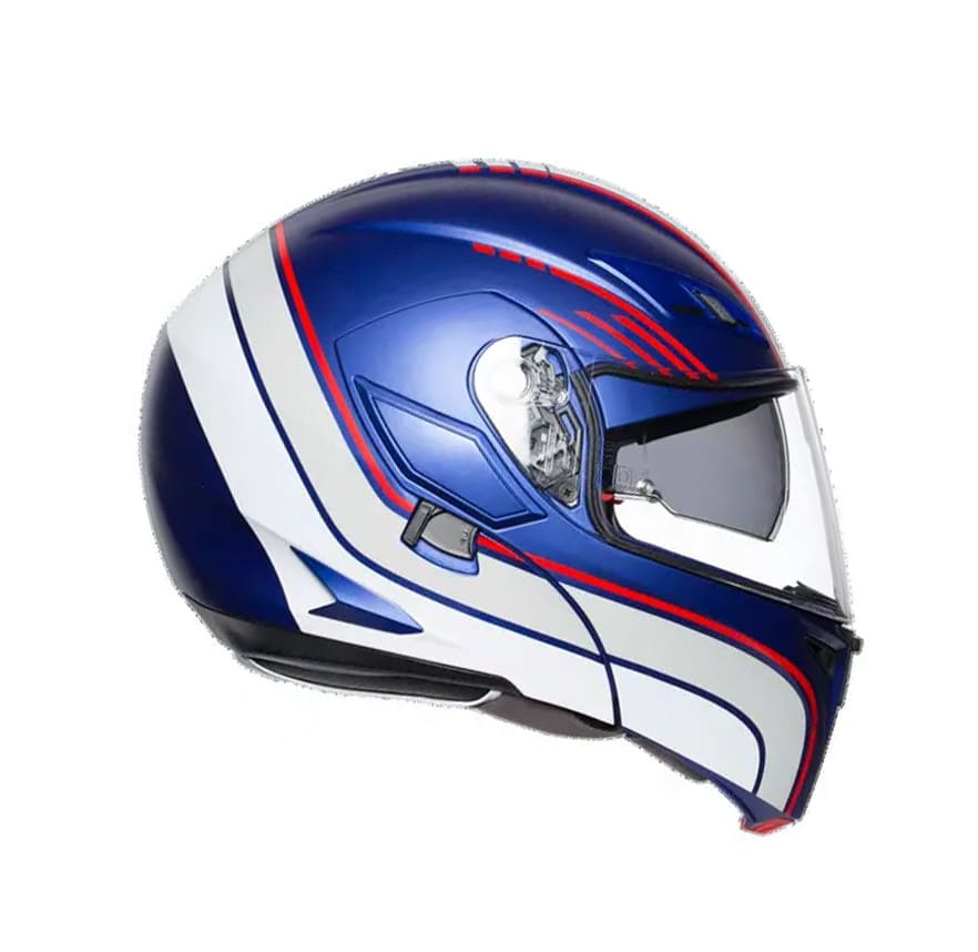 CASCO AGV COMPACT BOSTON AZUL/BCO/ROJO