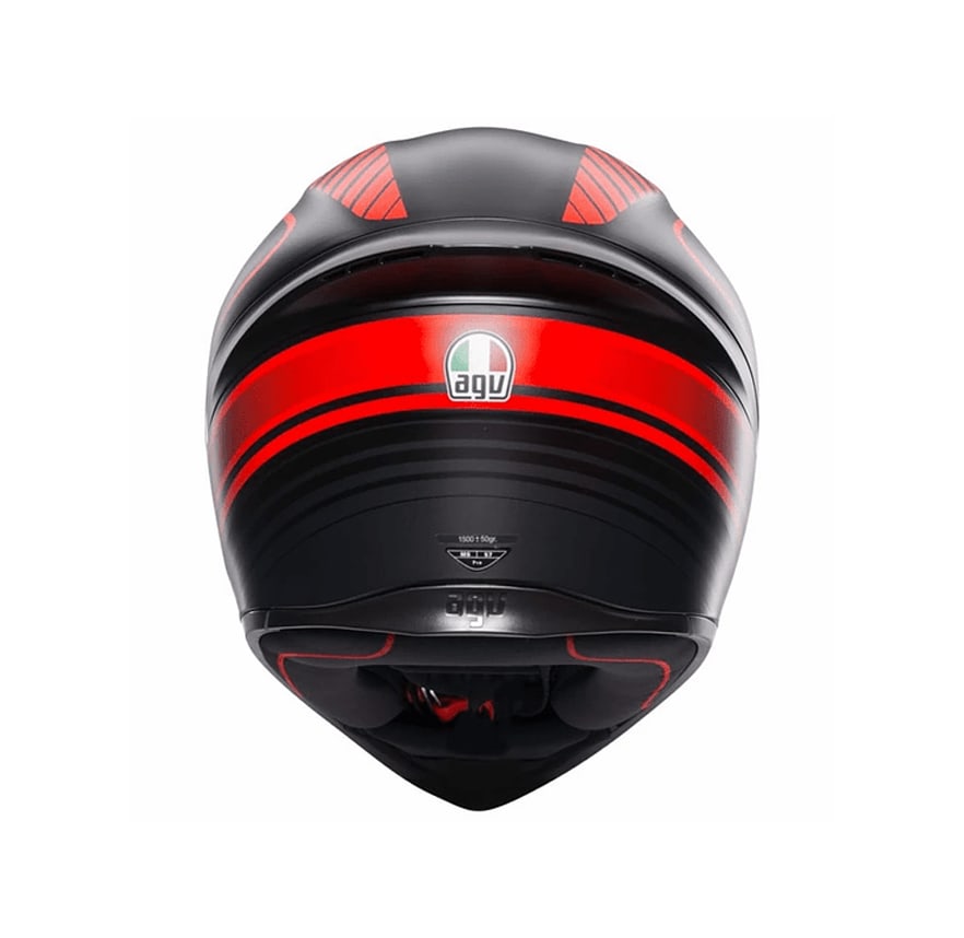 CASCO AGV K1 WARMUP MATE NEG/ROJO