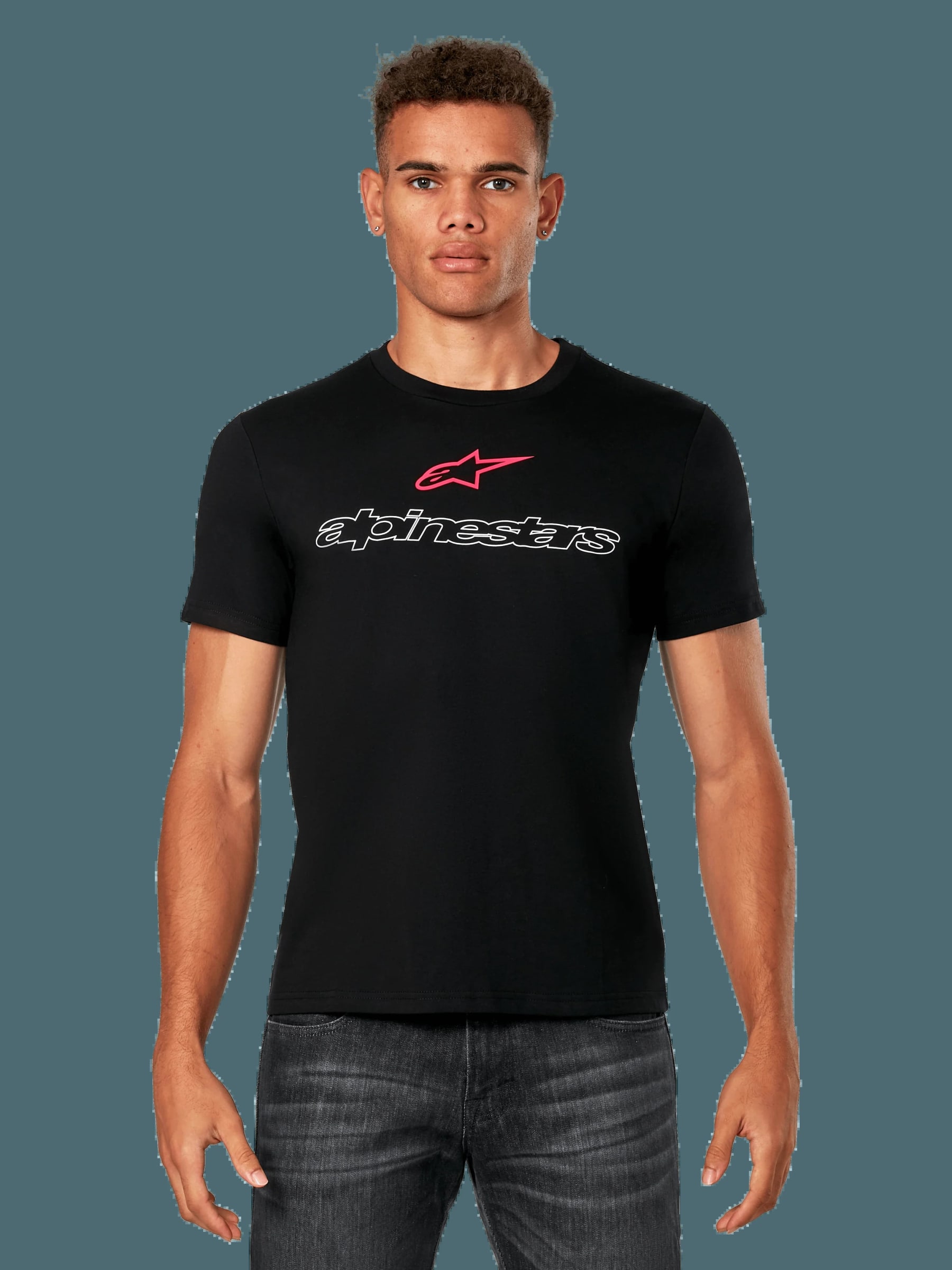 POLERA ALPINESTARS LINEAR TRACE SS CSF NEGRO