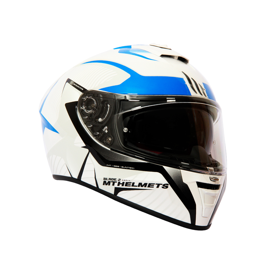 CASCO MT BLADE 2 SV BLASTER E3 BLANCO/AZUL