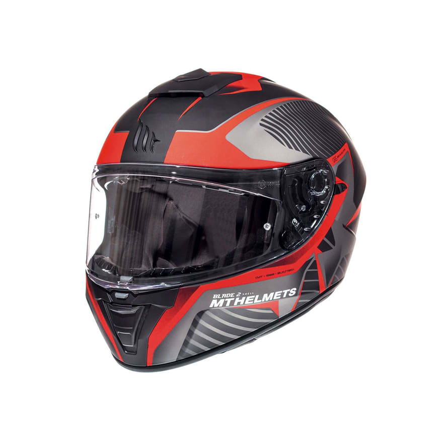 CASCO MT BLADE 2 SV BLASTER B2 NEGRO/ROJO MATTE