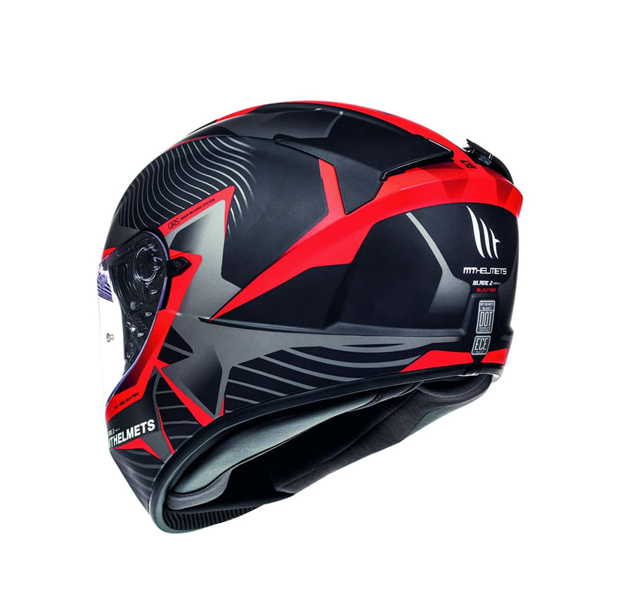 CASCO MT BLADE 2 SV BLASTER B2 NEGRO/ROJO MATTE
