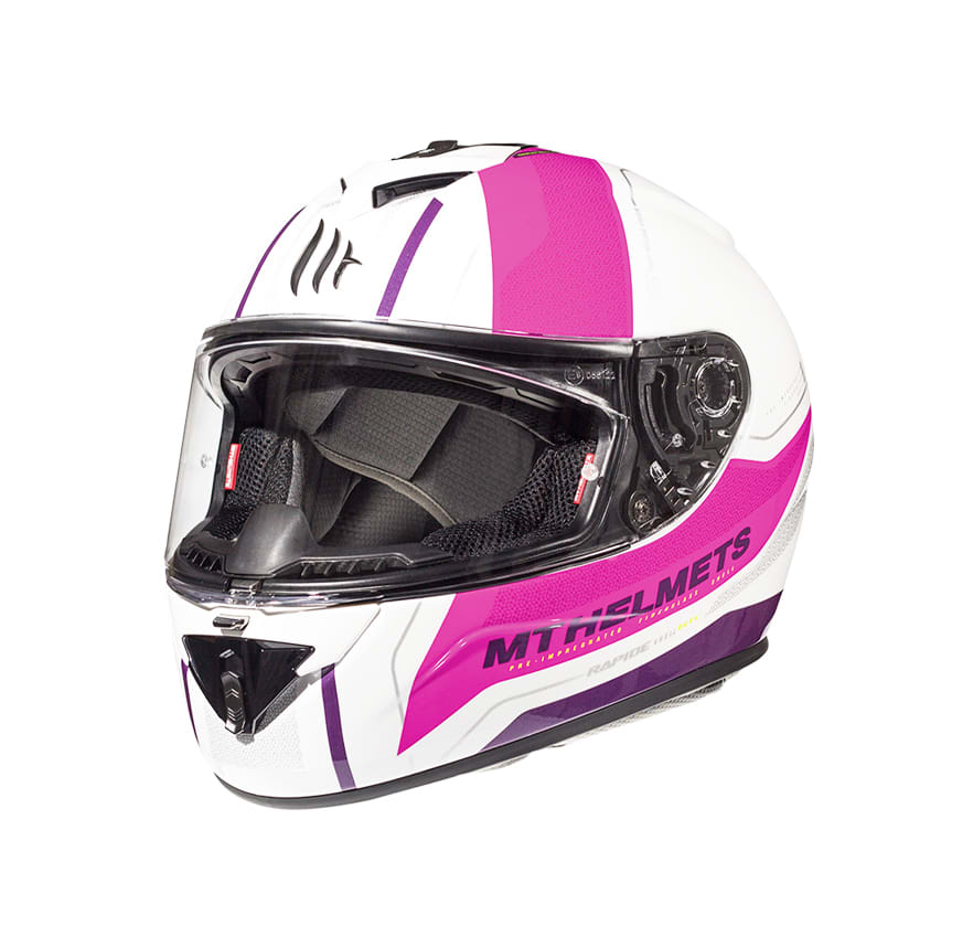 CASCO MT RAPIDE DUEL H9 ROSA/PERLA BRILLO
