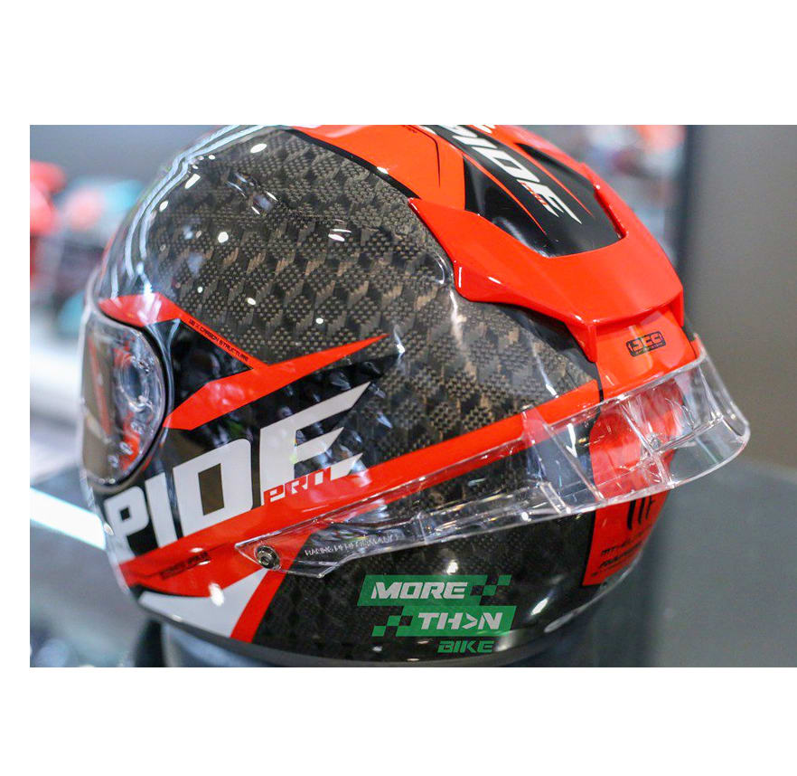 CASCO MT RAPIDE PRO CARBON C5 ROJO BRILLO