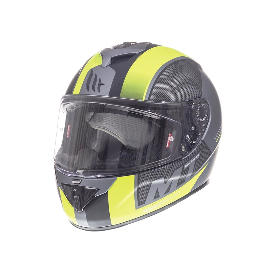 CASCO MT RAPIDE OVERTAKE B3 MATTE AMARILLO FLUOR