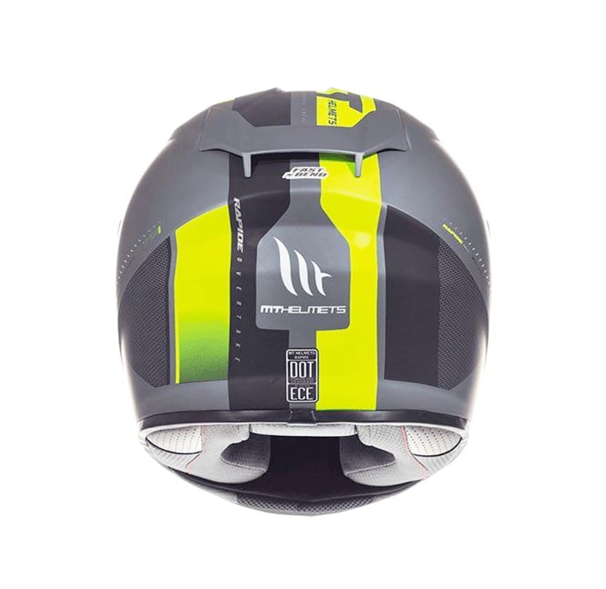CASCO MT RAPIDE OVERTAKE B3 MATTE AMARILLO FLUOR