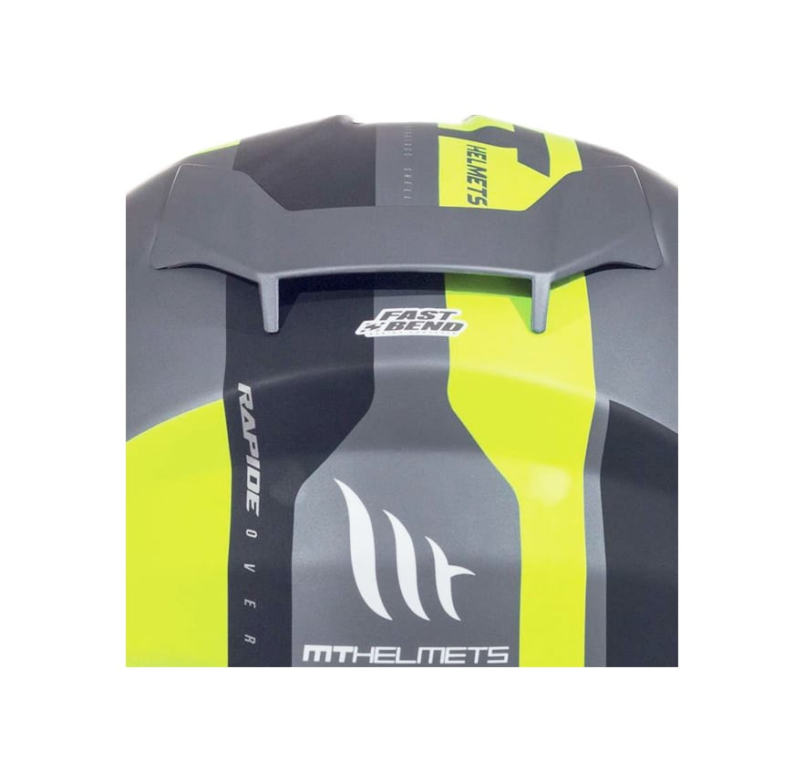 CASCO MT RAPIDE OVERTAKE B3 MATTE AMARILLO FLUOR