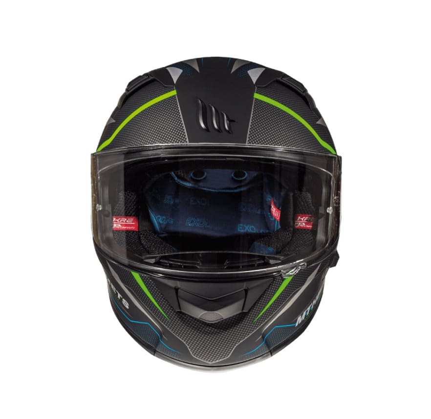 CASCO MT KRE SV INTREPID C1 NEGRO/VERDE FLUOR MATTE