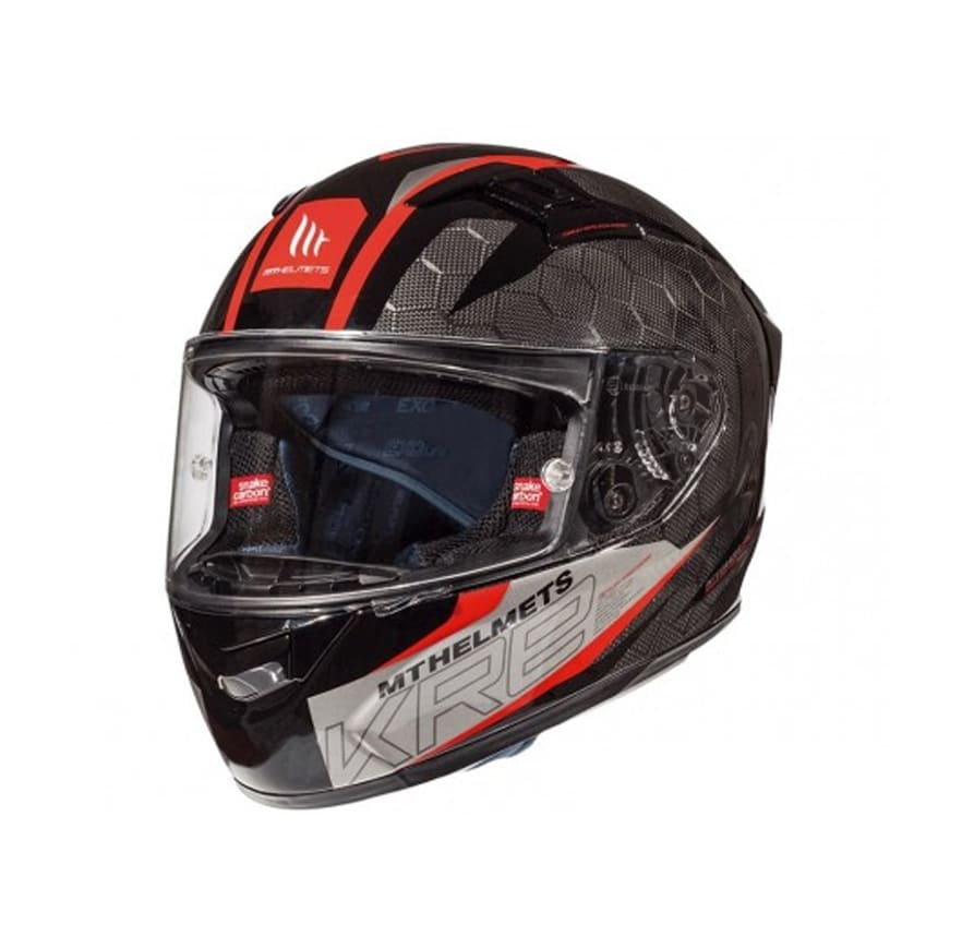 CASCO MT KRE SNAKE CARBON 2.0 A5 ROJO BRILLO