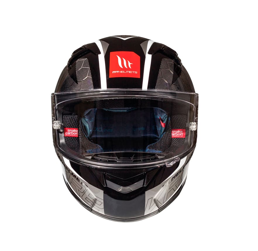 CASCO MT KRE SNAKE CARBON 2.0 A0 BLANCO BRILLO