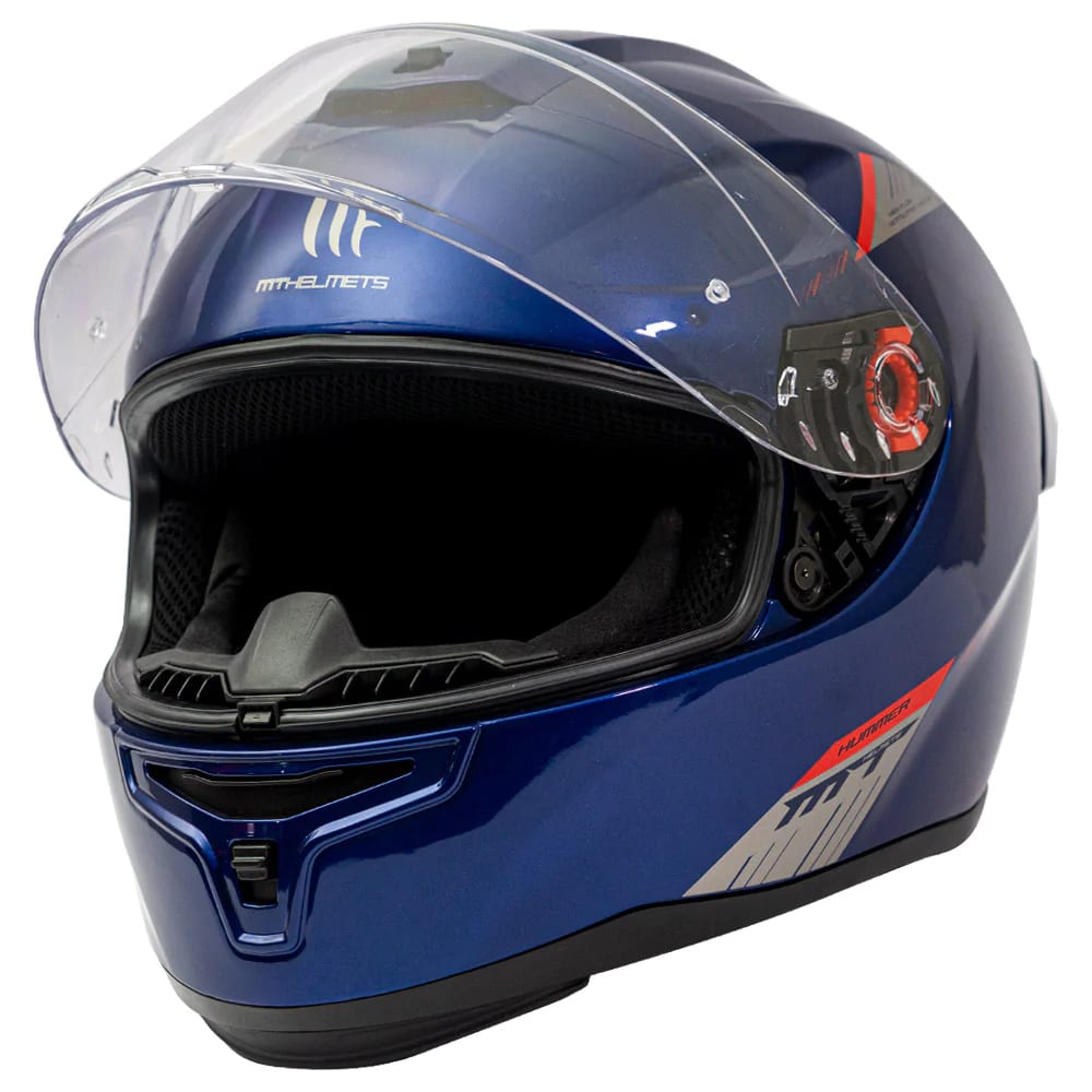 CASCO MT FF114 HUMMER SOLID A7 AZUL BRILLO (LIQUIDACION, SIN CAMBIOS NI DEVOLUCION)