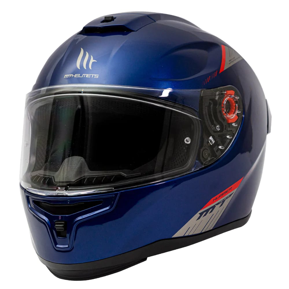 CASCO MT FF114 HUMMER SOLID A7 AZUL BRILLO (LIQUIDACION, SIN CAMBIOS NI DEVOLUCION)