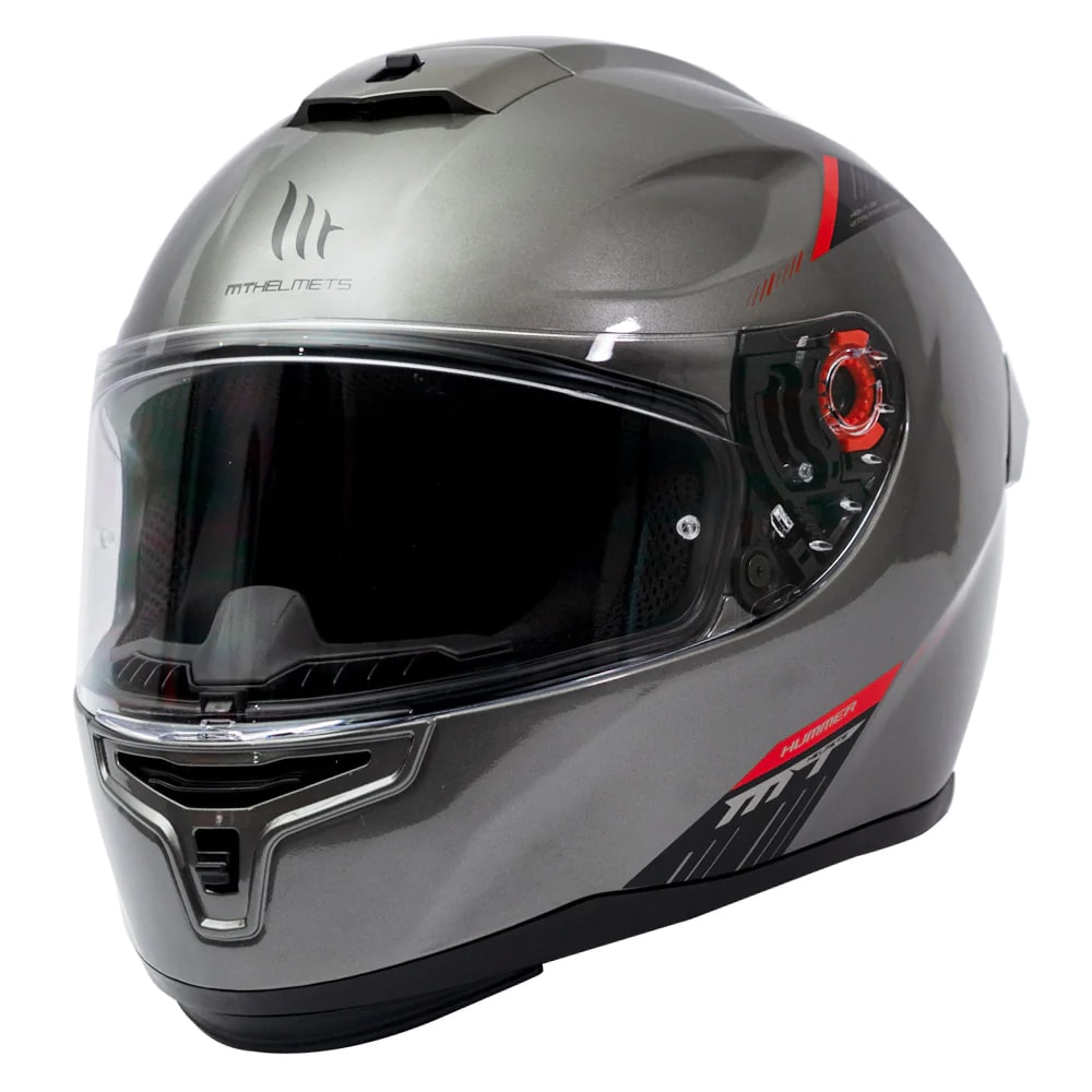 CASCO MT FF114 HUMMER SOLID A2 TITANIUM BRILLO (LIQUIDACION, SIN CAMBIOS NI DEVOLUCION)