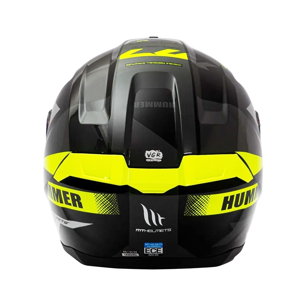 CASCO MT FF114 HUMMER QUO B13 AMARILLO FLUOR BRILLO (LIQUIDACION, SIN CAMBIOS NI DEVOLUCION)