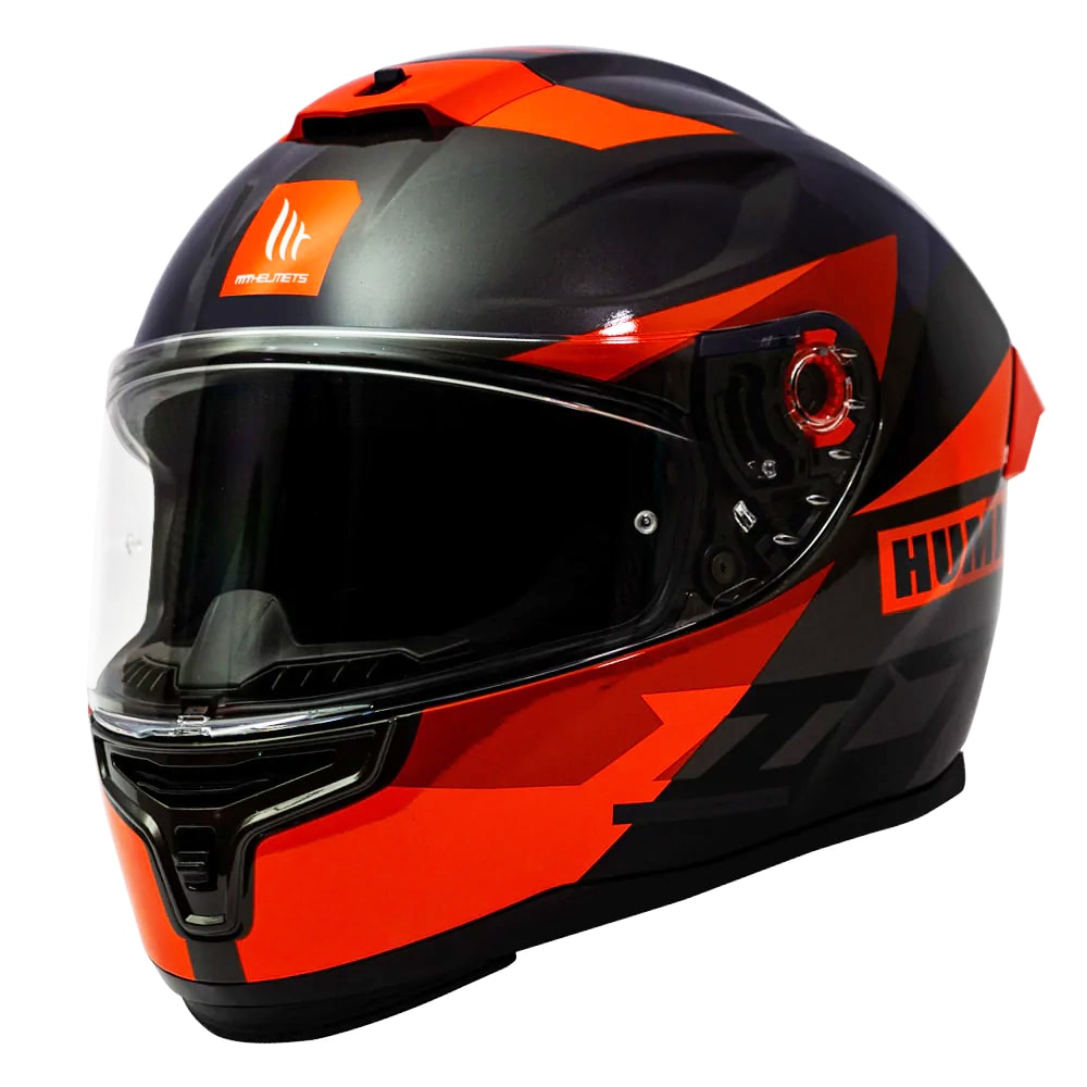 CASCO MT FF114 HUMMER QUO B5 ROJO BRILLO (LIQUIDACION, SIN CAMBIOS NI DEVOLUCION)