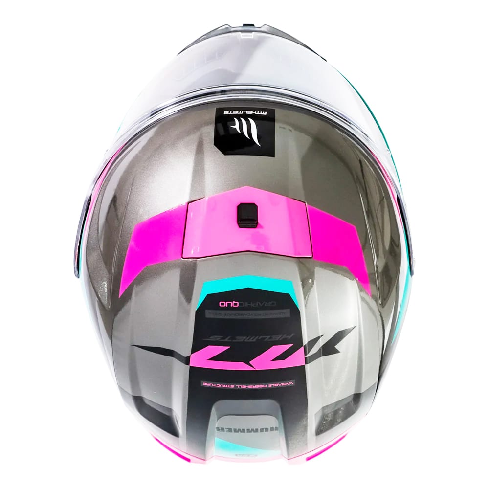CASCO MT FF114 HUMMER QUO C9 ROSA BRILLO (LIQUIDACION, SIN CAMBIOS NI DEVOLUCION)
