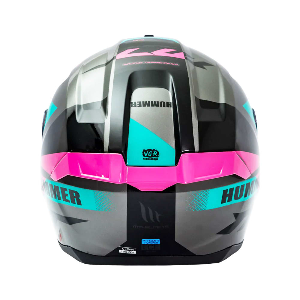 CASCO MT FF114 HUMMER QUO C9 ROSA BRILLO (LIQUIDACION, SIN CAMBIOS NI DEVOLUCION)