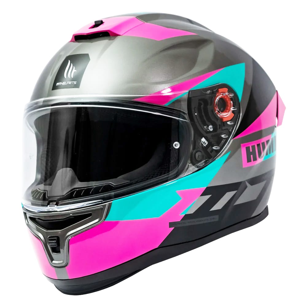 CASCO MT FF114 HUMMER QUO C9 ROSA BRILLO (LIQUIDACION, SIN CAMBIOS NI DEVOLUCION)