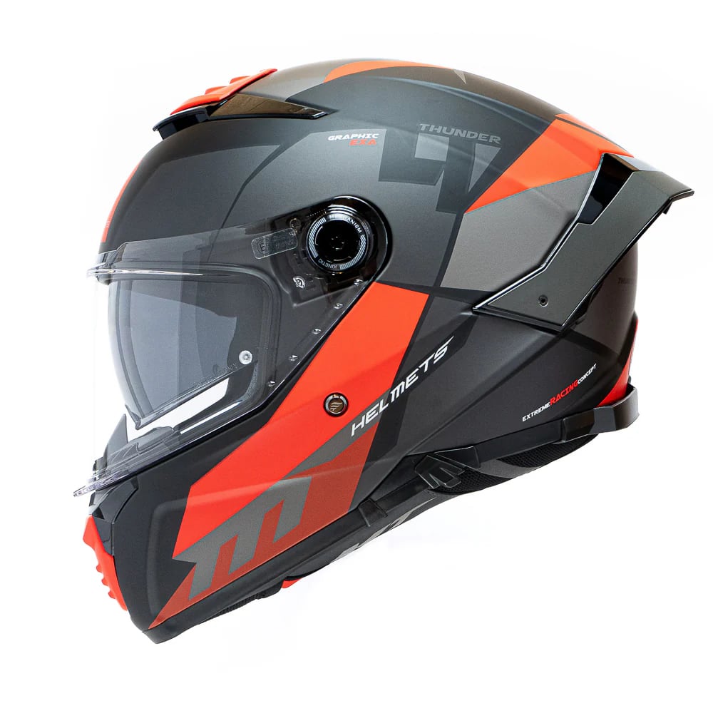 CASCO MT FF118SV THUNDER 4 SV EXA A5 ROJO MATE + PLK