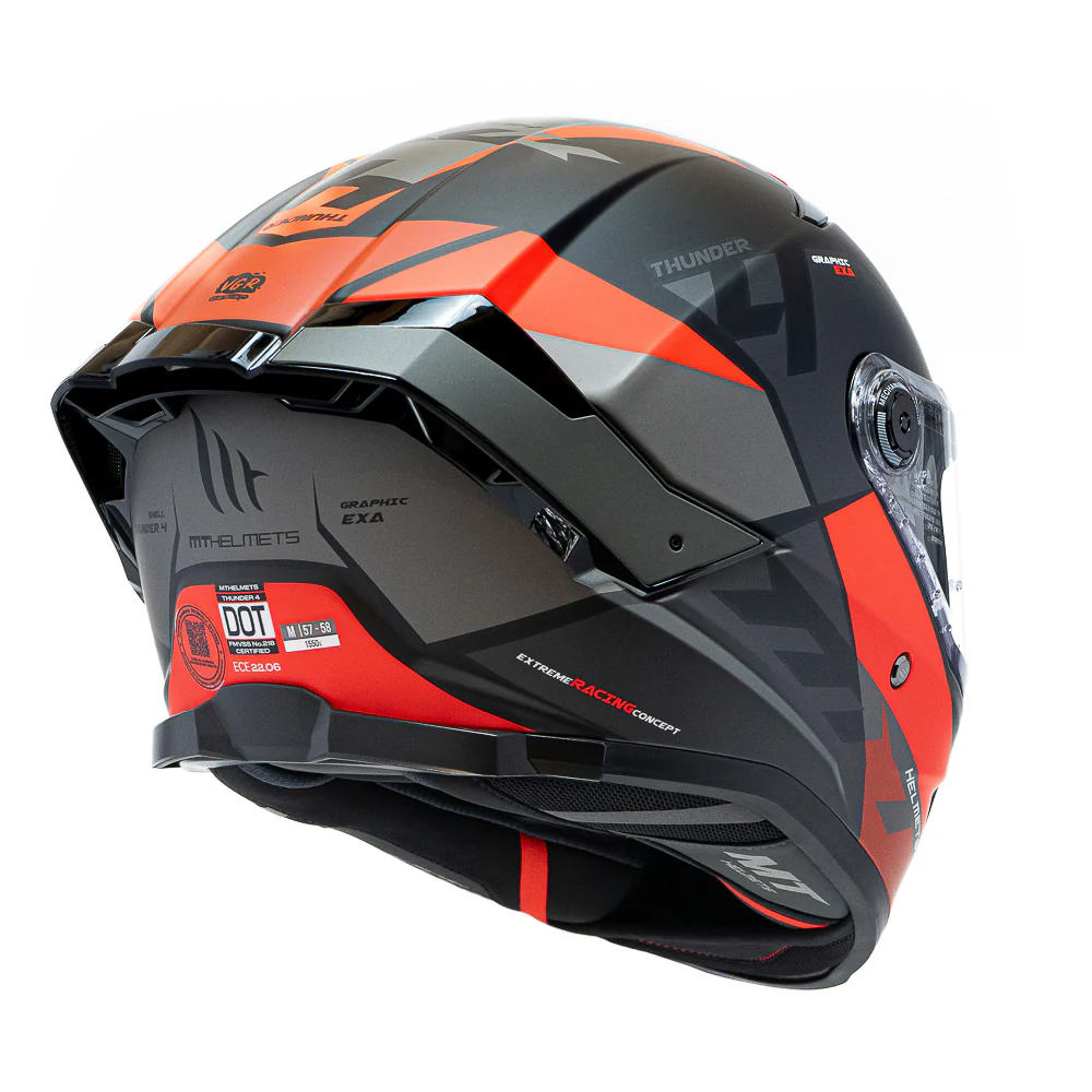 CASCO MT FF118SV THUNDER 4 SV EXA A5 ROJO MATE + PLK
