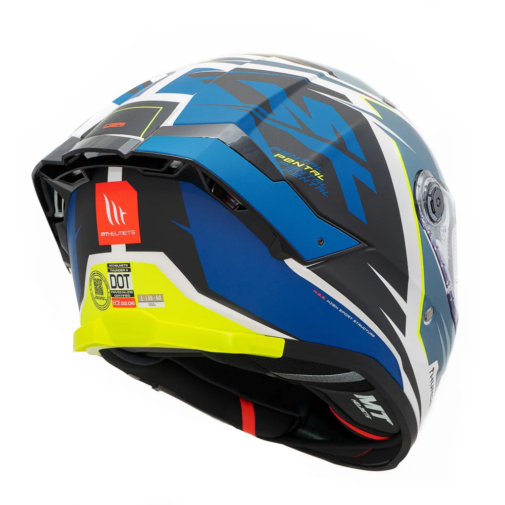 CASCO MT FF118SV THUNDER 4 SV PENTAL A7 AZUL MATE + PLK