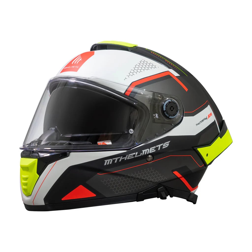 CASCO MT FF118SV THUNDER 4 SV JERK D3 AMARILLO FLUOR PERLA MATE + PLK