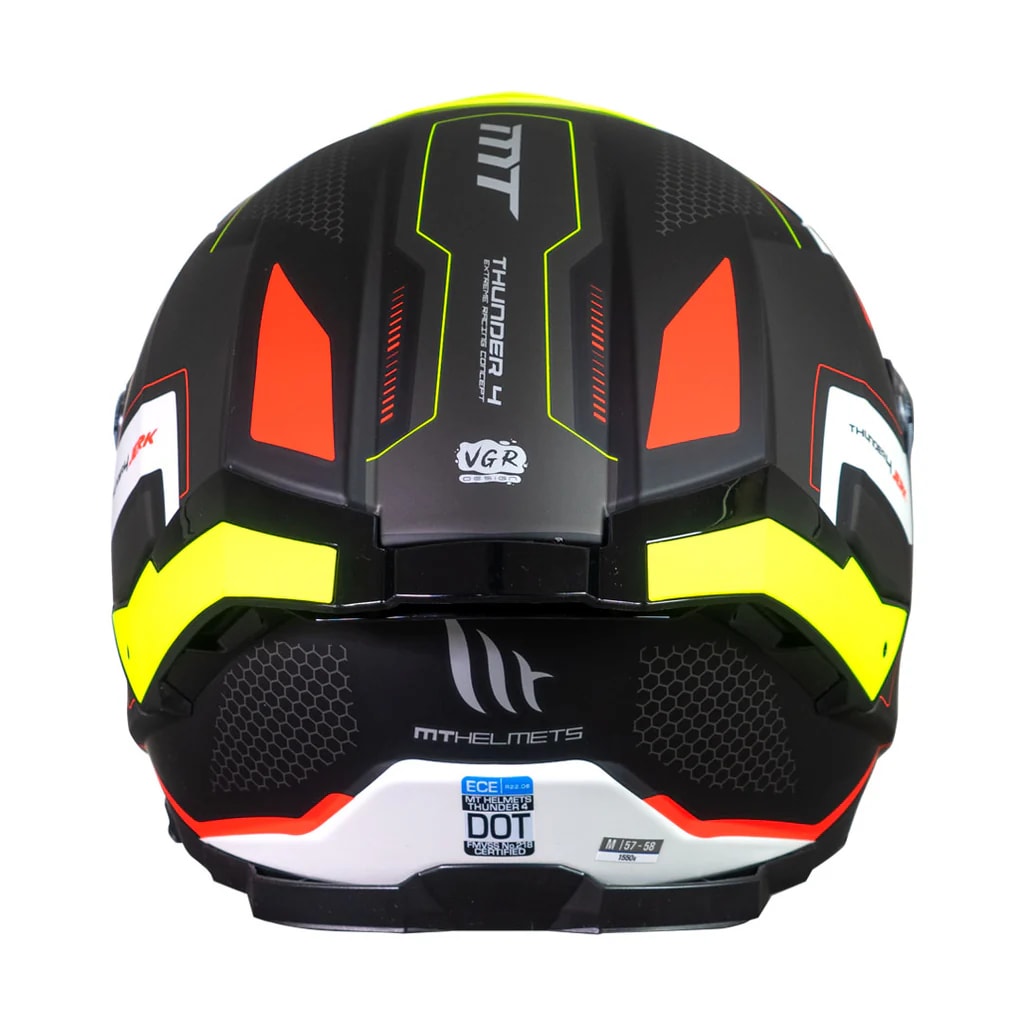 CASCO MT FF118SV THUNDER 4 SV JERK D3 AMARILLO FLUOR PERLA MATE + PLK
