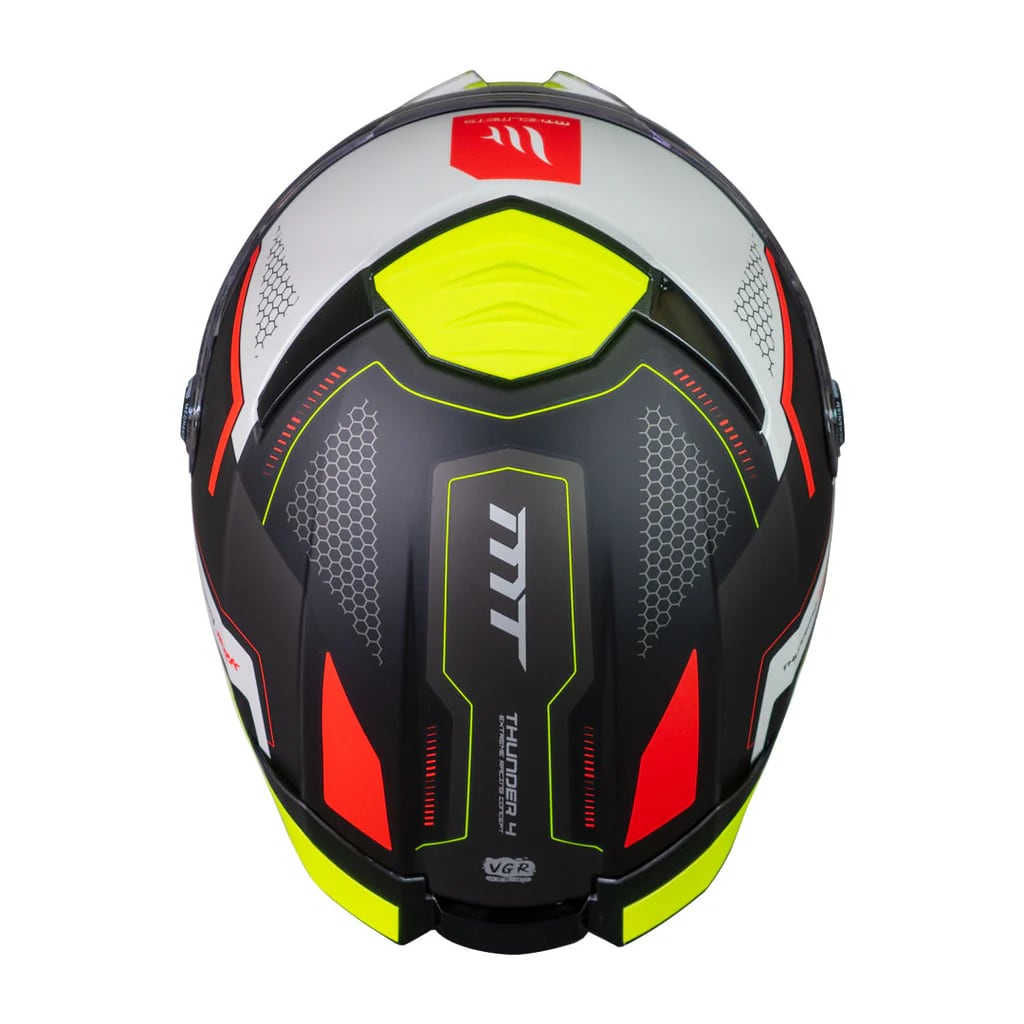 CASCO MT FF118SV THUNDER 4 SV JERK D3 AMARILLO FLUOR PERLA MATE + PLK