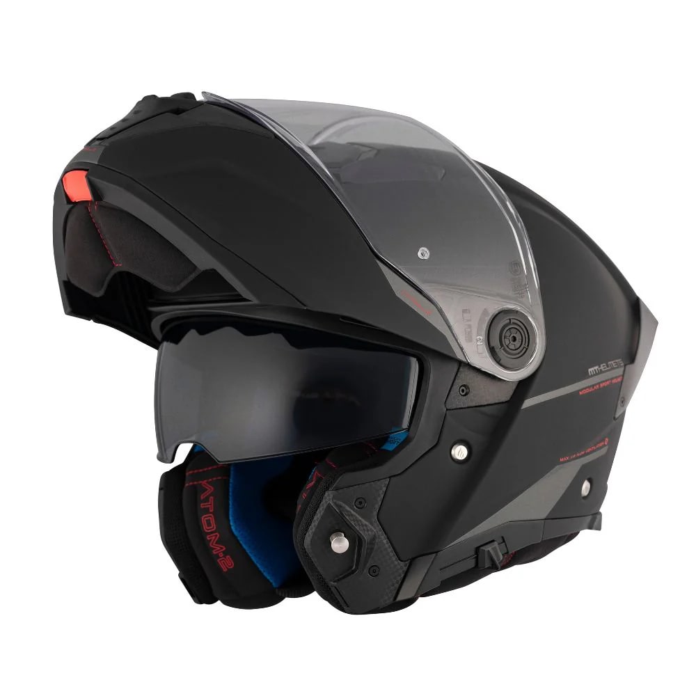 CASCO MT FU404SV ATOM 2 SV SOLID A1 NEGRO MATE + PLK