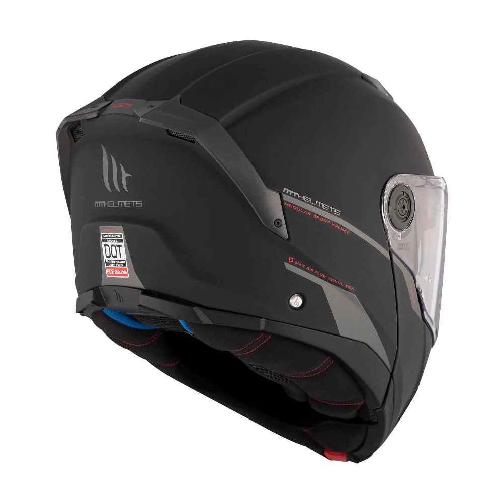 CASCO MT FU404SV ATOM 2 SV SOLID A1 NEGRO MATE + PLK