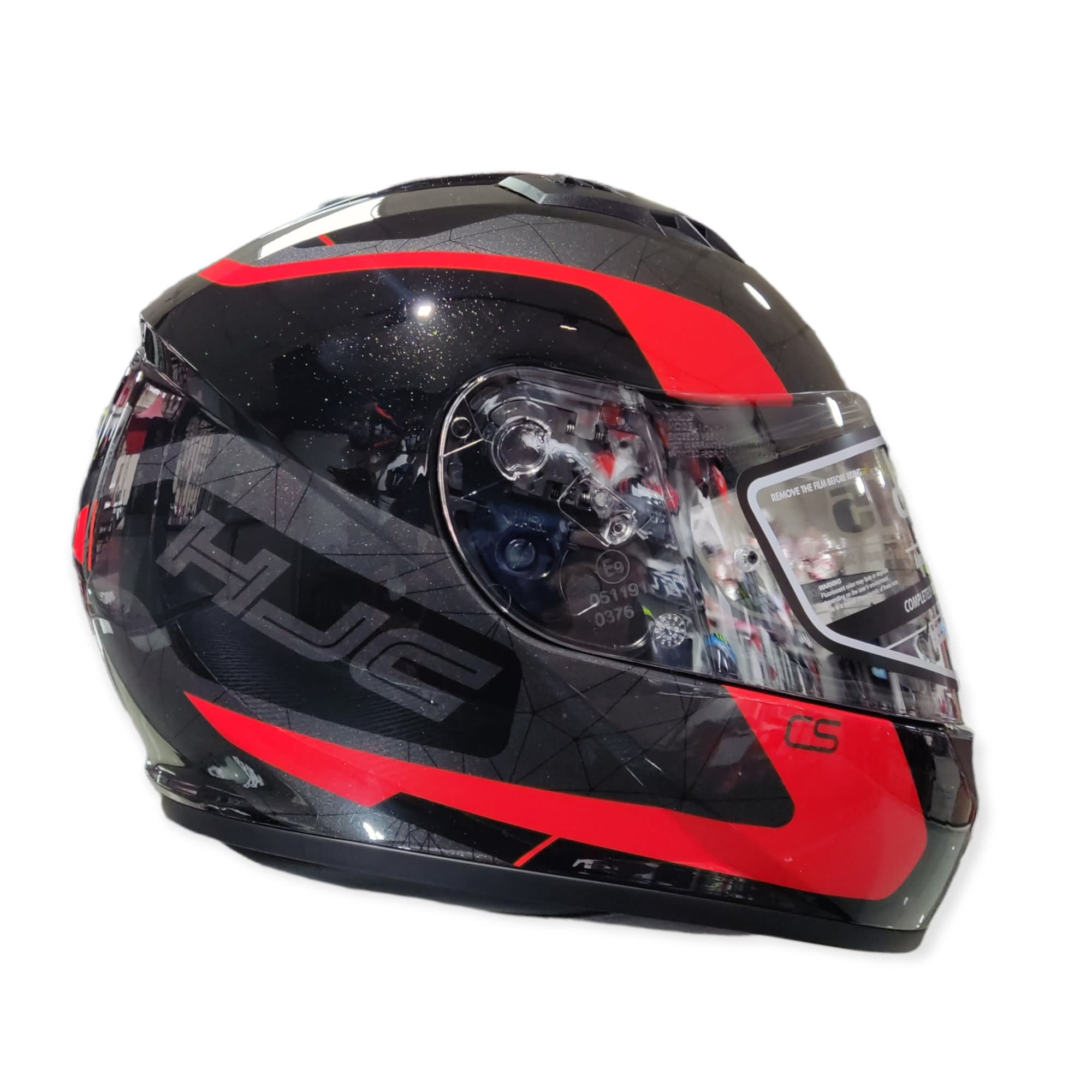 CASCO HJC CS15 DOSTA MC1 NEGRO ROJO