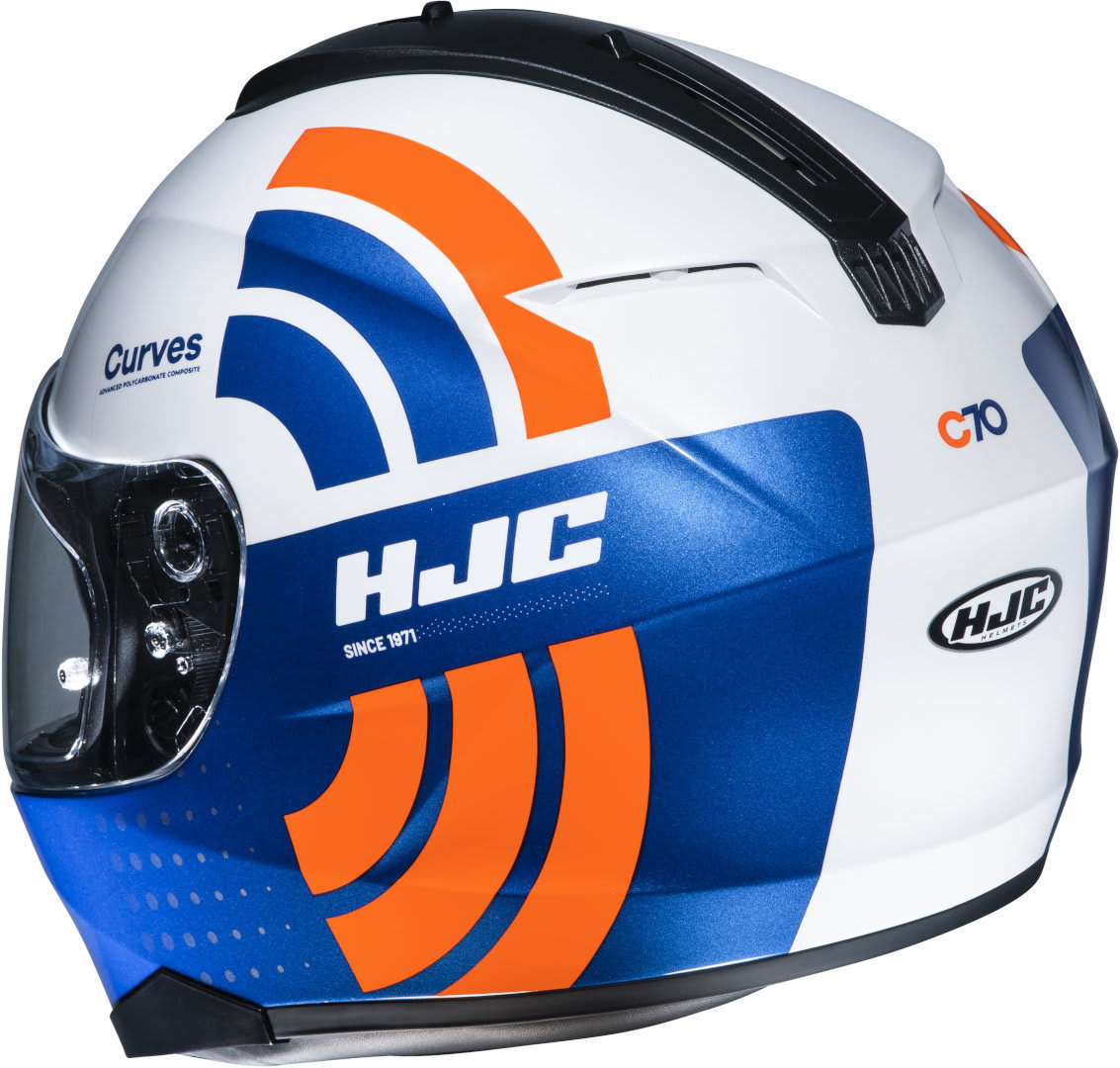CASCO HJC C70 CURVES MC27 AZUL BLANCO ROJO