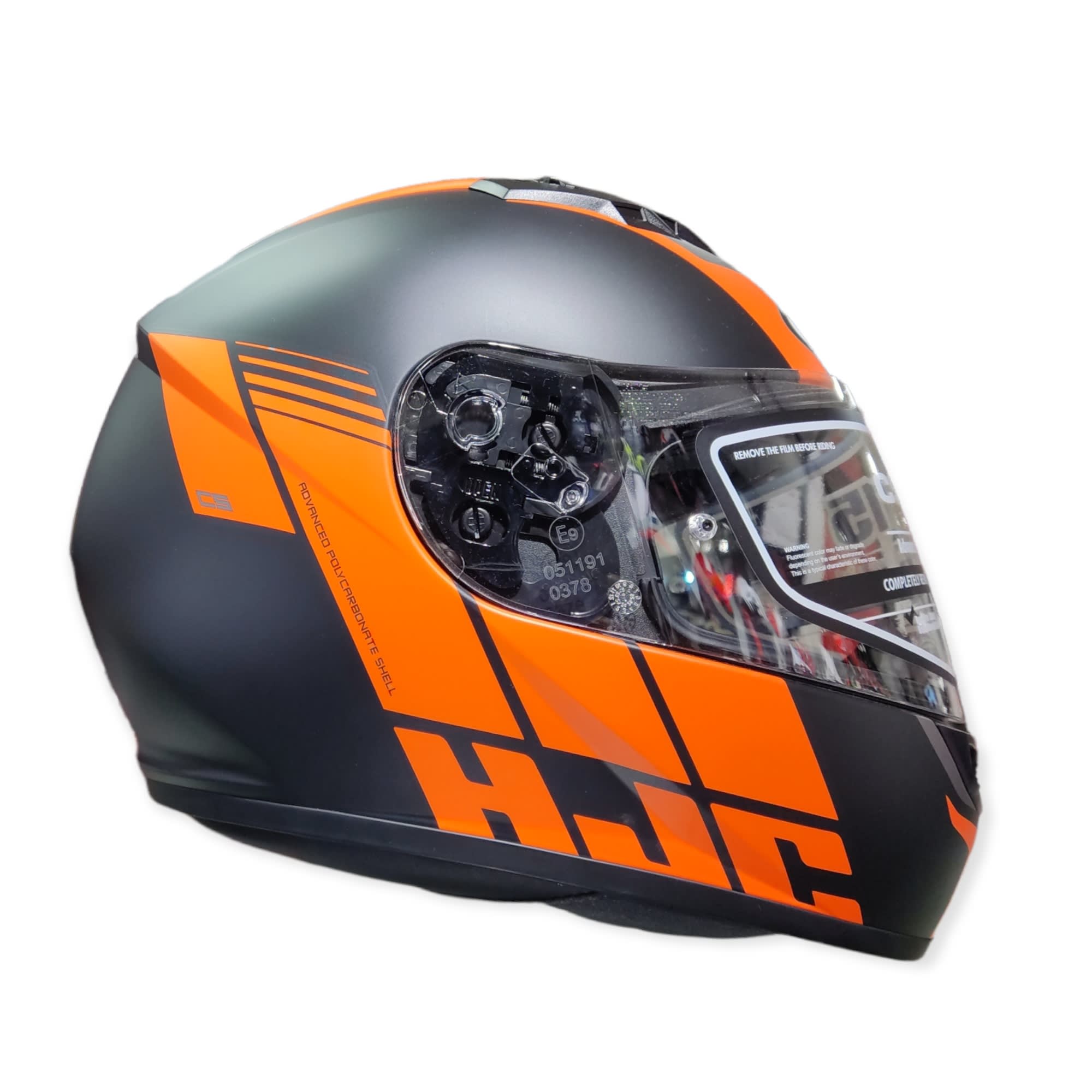 CASCO HJC CS15 MYLO MC7SF NEGRO NARANJO